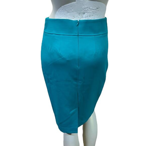 LOFT Teal Pencil Skirt Size 2 NWT Professional Office Wear - Picture 3 of 12